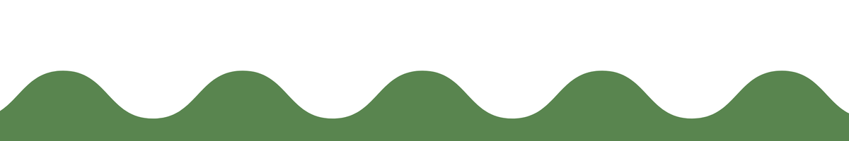 A green wavy line runs horizontally across the bottom of the image, resembling rolling hills or waves, with a white background above.
