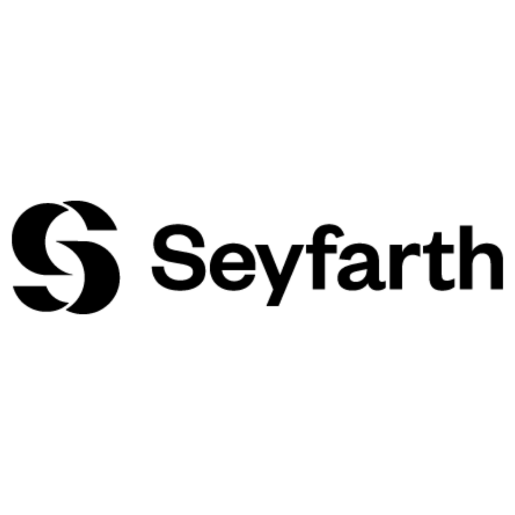 Black Seyfarth logo with a stylized “S” design on the left and the word “Seyfarth” in bold black letters on a white background.