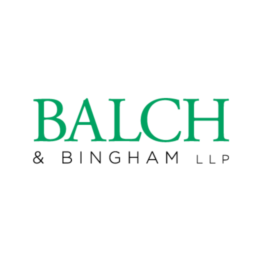 Balch & Bingham LLP logo with “BALCH” in large green letters above “& BINGHAM LLP” in smaller black letters on a white background.